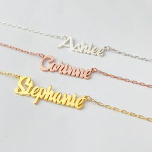 Sterling Silver Name Necklace, Personalized Jewelry, Custom Name Jewelry, Person